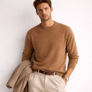 NWOT: Reiss Camel Extra Fine Merino Wool Sweater Size M